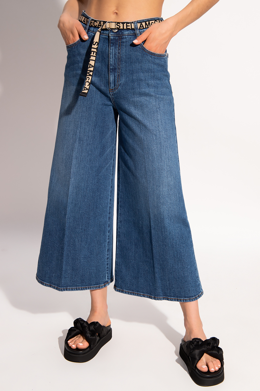 Stella mccartney wide leg jeans sale